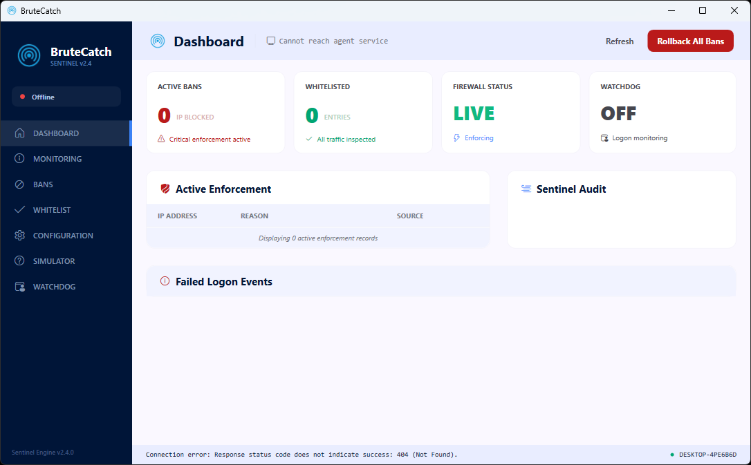 BruteCatch Dashboard